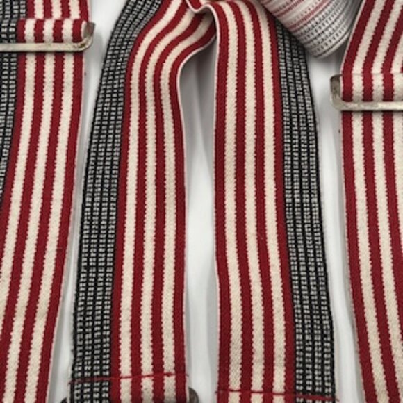 Custom Leather Craft Suspenders Patriotic Flag 2” Heavy Duty Elastic Clips - Picture 5 of 7